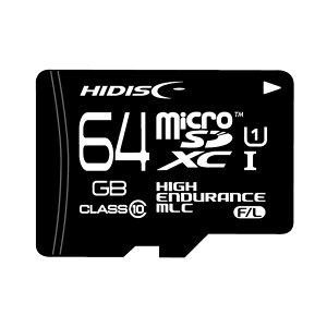 【★ポイント5倍★】10/24~10/27開催!お買い物マラソン(要エントリー) HIDISC Hynix, Samsung製MLCチップ採用 高耐久 microSDXCカード 64GB メモリーカード 記憶媒体 記憶 大容量 小型