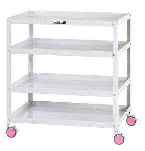 【★ポイント5倍★】10/14~10/17開催!お買い物マラソン(要エントリー) 【法人限定】【小回りで便利】色彩(Irodori)ワゴン オープンタイプ4段 CWCW-4-RE