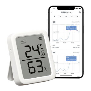 【★ポイント5倍★】10/24~10/27開催!お買い物マラソン(要エントリー) デジタル温湿度ロガー(SwitchBot 温湿度計) Plus 計測器 温度 温湿度計