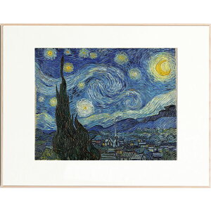 【★ポイント5倍★】10/24~10/27開催!お買い物マラソン(要エントリー) 松吉医科器械 アートカレンダー 星月夜 T-5-4(フェンセント・ファン・ゴッ 額縁:白 販売セット入数:1