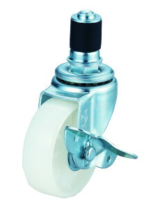 【★ポイント5倍★】10/24~10/27開催!お買い物マラソン(要エントリー) ユーエイ Sシリーズ STF-S型 自在車ゴムパイプ差し込み式(ストッパー付) STF-75NS-34 キャスター 車輪 運搬