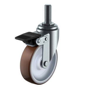 【★ポイント5倍★】10/24~10/27開催!お買い物マラソン(要エントリー) ユーエイ Sシリーズ ST特殊型 自在車ねじ込み式(ダブルストッパー付) ST-100UHFSW-1-M16-40 キャスター 車輪 運搬