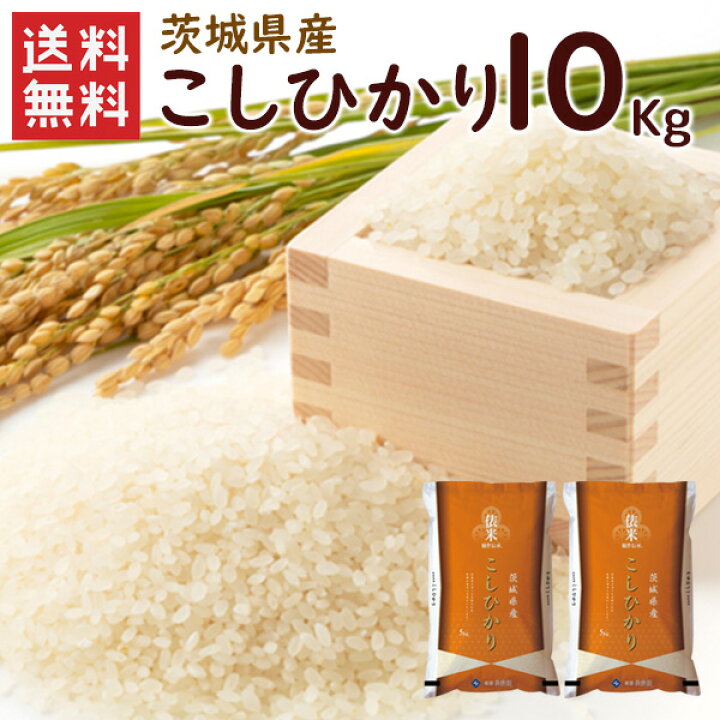 楽天市場】令和6年 茨城県産 コシヒカリ 10kg（5kg×2袋）/ 送料無料 令  