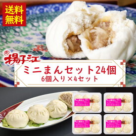 揚子江 ミニまんセット 24個入り /（ミニ豚まん6個入り×4）/ 送料無料 北九州 福岡県 中華まん 豚まん ぶたまん お取り寄せ お取り寄せグルメ ご家庭用 （北海道・沖縄別途送料）