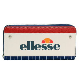 ＼在庫限り／ ellesse エレッセ 3C切替ストライプラウンド財布 ラウンドファスナー 長財布 財布 男女兼用 ロングウォレット