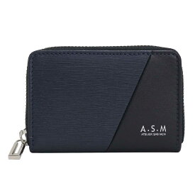 財布 ATELIER SAB MEN アトリエサブメン レザー 小銭入れ コインケース ミニ財布 メンズ財布 パスケース ビジネス ビジカジ ブラック 黒 仕事 通勤 シンプル 人気 ギフト プレゼント 就職祝い 本革 牛革 ディアゴナル 156602