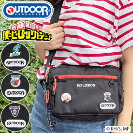 アウトドアプロダクツ OUTDOOR PRODUCTS 僕のヒーローアカデミア コラボ ミニショルダー 2025年 秋冬 新作 ショルダーバッグ ショルダー ユニセックス 斜め掛け 肩掛け 黒 ブラック A5 週刊少年ジャンプ 緑谷出久 爆豪勝己 轟焦凍 死柄木弔 ODHA01