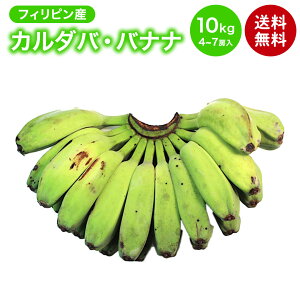 【フィリピン産】カルダバ・バナナ 10kg 4〜7房入り 箱売り 送料無料 調理 加工 バナナ