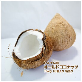 【ベトナム産】オールドココナッツ 15kg 16個入れ 1個900g以上 送料無料 ココナツ 椰子の実 ヤシの実 ココヤシ