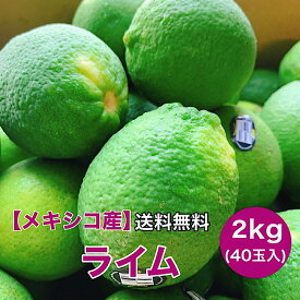 【メキシコ産】ライム 箱売り 1箱 40玉 2kg 清々しい香り 芳香 爽やかな 酸味 送料無料