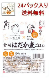【賞味期限2026年6月末まで】愛媛はだか麦ごはん150g 24入 48入 愛媛県産 ハルヒメボシ ひめの凜 国産 日本産 無添加 パックごはん もち麦ごはん もち麦 無菌米飯 食物繊維 雑穀 穀物 非常食食物繊維 無菌米飯 ノベリティ 麦 はだか麦 パックごはん 仕送り