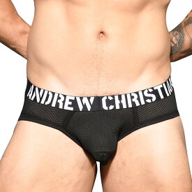 メンズセクシーアンダーウェア アンドリュークリスチャン 送料無料 ANDREW CHRISTIAN Rebel Mesh Brief w Almost Naked XS,S,M,L,XL