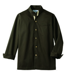 コックジャケット 兼用 長袖 6-989 (ブラウン/ベージュ) /プロ用/新品/小物送料対象商品