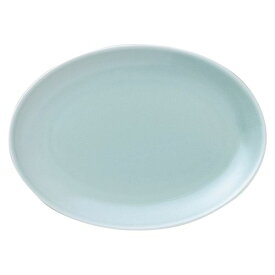 青磁10吋プラター 26.3×18.8×2.8cm 648-018 (5個入) /業務用/新品/小物送料対象商品