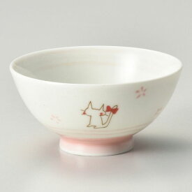 リボン猫(ピンク)茶碗 φ11×5.5cm 370-278 (10個入) /業務用/新品/小物送料対象商品