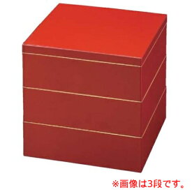お重箱 6寸 七福重 朱 (親天金) 2段/業務用/新品/小物送料対象商品