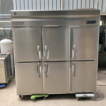 ☆ ホシザキ業務用縦型冷蔵庫6枚扉 対面式 HR－18CZ－6D6D 2012年式 