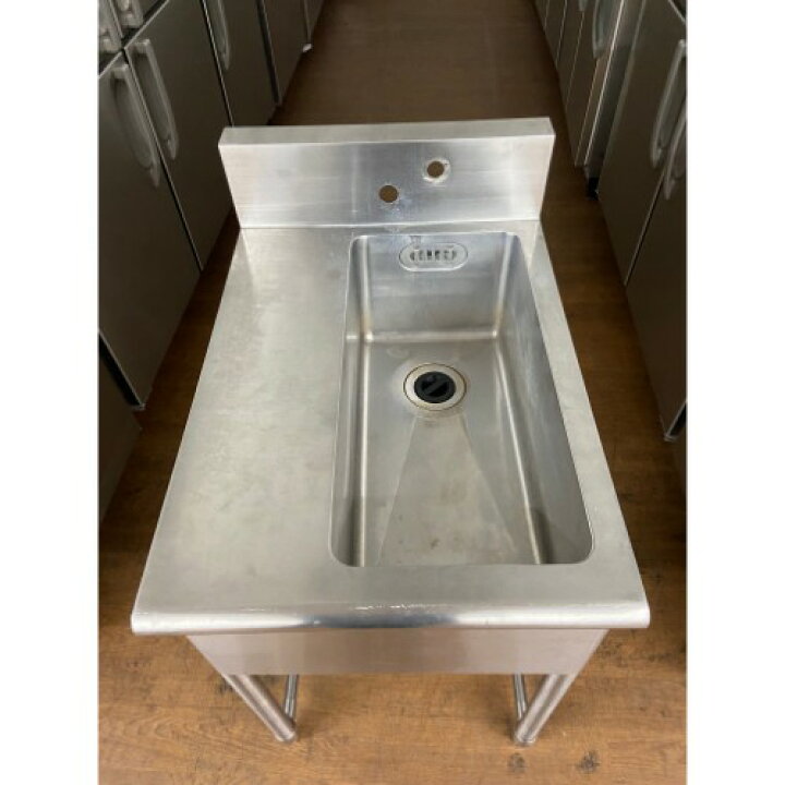 楽天市場】【中古】一槽シンク 台付き 三方枠 BGあり 幅530×奥行750×高 