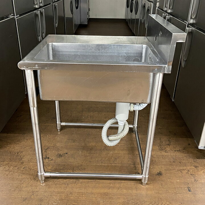楽天市場】【中古】一槽シンク 台付き 三方枠 BGあり 幅530×奥行750×高 