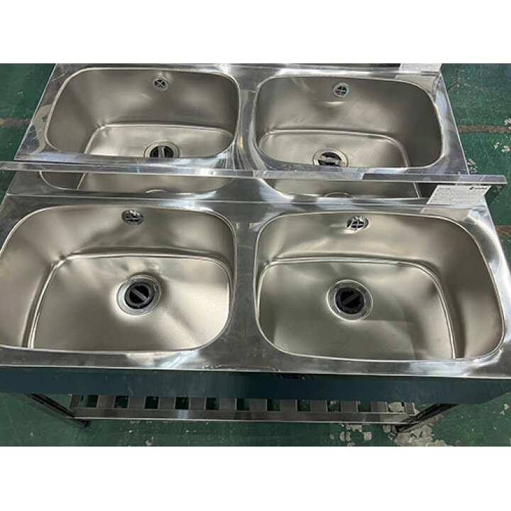 楽天市場】【中古】二槽シンク BGあり 東製作所(アズマ) 幅1200×奥行  