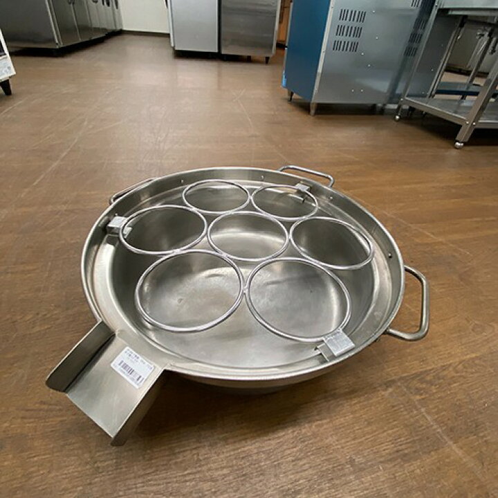 楽天市場】【中古】18-8ゆで麺鍋 50cm 7テボゆで麺リングセット 幅565 