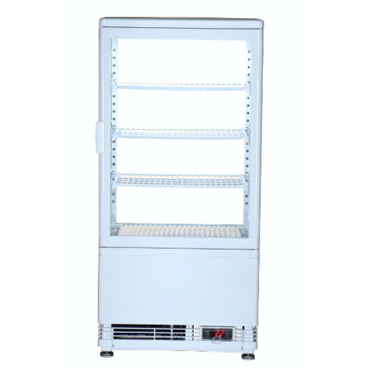 楽天市場】4面ガラス冷蔵ショーケース 68L 白 TBSC4-068-WH 幅428×奥行 