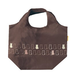 濱文様　エコトート小　ねこ　チャ