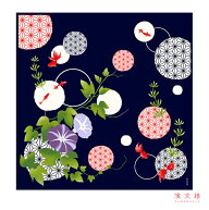 濱文様　絵小布　麻の葉金魚