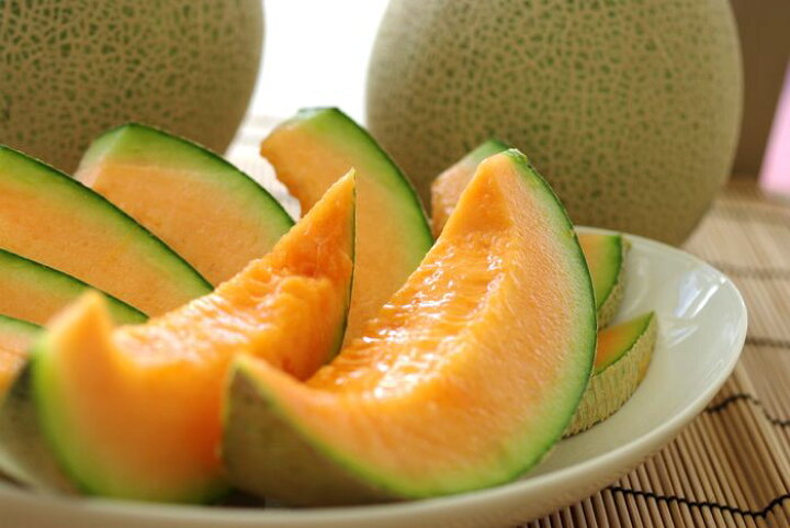 楽天市場 北海道アサヒメロン販売 安平町追分の糖度14度以上赤肉メロンを取寄 1玉入 果物百貨店 浜中屋