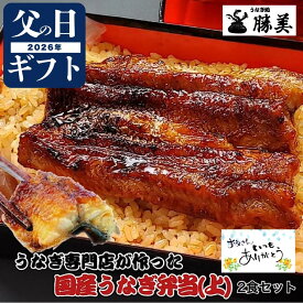 うなぎ 父の日 ギフト うなぎ 国産 蒲焼き 弁当【上】2食セット (タレ山椒付) 母の日 プレゼント 高級 贈り物 食べ物 誕生日 冷凍食品 うな重 お弁当 浜名湖 国産うなぎ 国産鰻 うなぎ蒲焼き うなぎの蒲焼 鰻蒲焼 うなぎ蒲焼 静岡 浜名湖 鰻 ウナギ unagi 無添加 定期購入