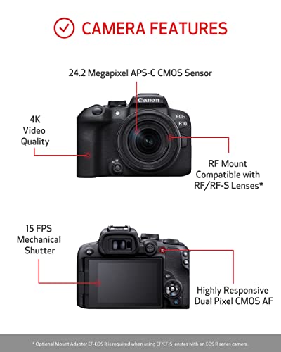 楽天市場】Canon キヤノン ミラーレス一眼 ビデオログカメラ EOS R10