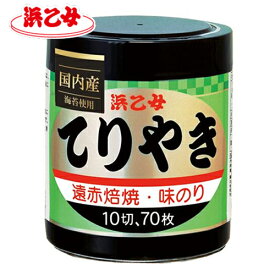 海苔 味付け海苔 国内産 遠赤焙焼 味のり てりやき(10切70枚×10個)