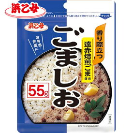 浜乙女 ふりかけ ごましお 55g (10個セット) 個包装 ごましお スティック 16本 (10個セット) お手軽 赤飯 606037 606051