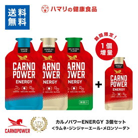【公式】【期間限定1個増量！】カルノパワーENERGY 3個セット※送料無料 ＋1個 カルノパワー カルノシン イミダゾールジペプチド エネルギー補給 マラソン ランニング スポーツ サプリ エネルギージェル 補給食 パラチノース カフェイン アミノ酸 トレーニング 個包装 お試し