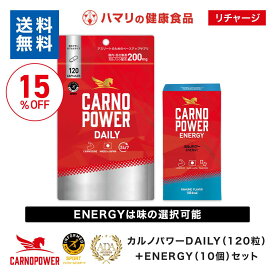 【公式】送料無料 リチャージセット カルノパワー DAILY ENERGY スポーツ ジェル サプリ アスリート カルノシン クエン酸 イミダゾールジペプチド アミノ酸 マラソン 補給食 リカバリー ハマリの健康食品