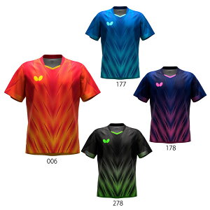 名入れ刺繍OK! バタフライ 卓球 ゲームシャツ 卓球ウェア フレイザー・シャツ 47170