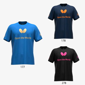 名入れ刺繍OK!　バタフライ　卓球　Tシャツ　卓球ウェア　ルナシーム・Tシャツ　47810