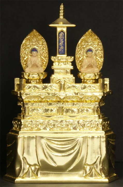楽天市場】御仏像 三宝尊御本尊 ［日蓮宗用］ ツゲ仏中七台座 8分 