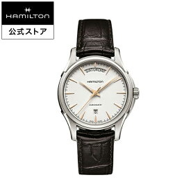 ハミルトン 公式 腕時計 HAMILTON Jazzmaster Day Date ジャズマスター デイデイト オートマティック 自動巻き 40.00MM レザーベルト ホワイト × ブラウン H32505511 メンズ腕時計 男性 正規品 ブランド ビジネス シンプル