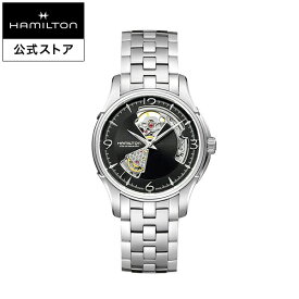 ハミルトン 公式 腕時計 HAMILTON Jazzmaster Open Heart ジャズマスター オープンハート オートマティック 自動巻き 40.00MM ステンレススチールブレス ブラック × シルバー H32565135 メンズ腕時計 男性 正規品 ブランド ビジネス シンプル