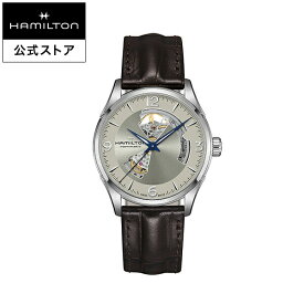 ハミルトン 公式 腕時計 HAMILTON Jazzmaster Open Heart ジャズマスター オープンハート オートマティック 自動巻き 42.00MM レザーベルト ベージュ × ブラウン H32705521 メンズ腕時計 男性 正規品 ブランド ビジネス シンプル