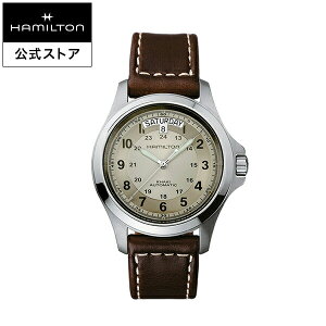 �n�~���g�� ���� �r���v HAMILTON Khaki Field Khaki King �J�[�L �t�B�[���h �J�[�L �L���O �I�[�g�}�e�B�b�N �������� 40.00MM ���U�[�x���g �x�[�W�� × �u���E�� H64455523 �����Y�r���v �j�� ���K�i �u
