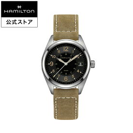 ハミルトン 公式 腕時計 HAMILTON Khaki Field カーキ フィールド クオーツ クォーツ 40.00MM レザーベルト ブラック × グリーン H68551833 メンズ腕時計 男性 正規品 ブランド アウトドア