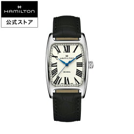 ハミルトン 公式 腕時計 HAMILTON American Classic Boulton アメリカンクラシック ボルトン メカニカル 機械式 手巻き 34.00MM レザーベルト ホワイト × ブラック H13519711 メンズ腕時計 男性 正規品 ブランド ビジネス シンプル