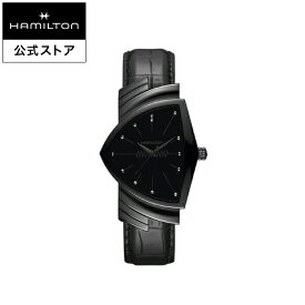 ハミルトン 公式 腕時計 HAMILTON Ventura ベンチュラ クオーツ クォーツ 32.30MM レザーベルト ブラック × ブラック H24401731 メンズ腕時計 男性 正規品 ブランド