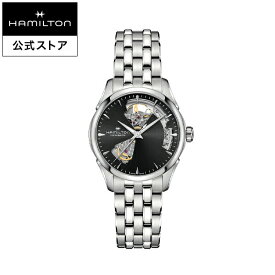 ハミルトン 公式 腕時計 HAMILTON Jazzmaster Open Heart Lady ジャズマスター オープンハート レディ オートマティック 自動巻き 36.00MM ステンレススチールブレス ブラック × シルバー H32215130 レディース腕時計 女性 正規品 ブランド