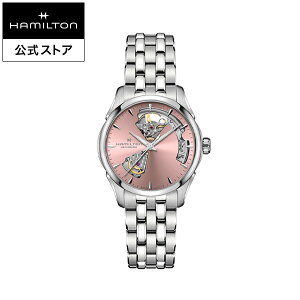 �n�~���g�� ���� �r���v HAMILTON Jazzmaster Open Heart Lady �W���Y�}�X�^�[ �I�[�v���n�[�g ���f�B �I�[�g�}�e�B�b�N �������� 36.00MM �X�e�����X�X�`�[���u���X �s���N × �V���o�[ H32215170 ���f�B�[