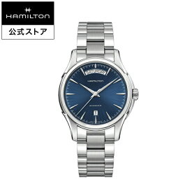 ハミルトン 公式 腕時計 HAMILTON Jazzmaster Day Date ジャズマスター デイデイト オートマティック 自動巻き 40.00MM ステンレススチールブレス ブルー × シルバー H32505141 メンズ腕時計 男性 正規品 ブランド ビジネス シンプル