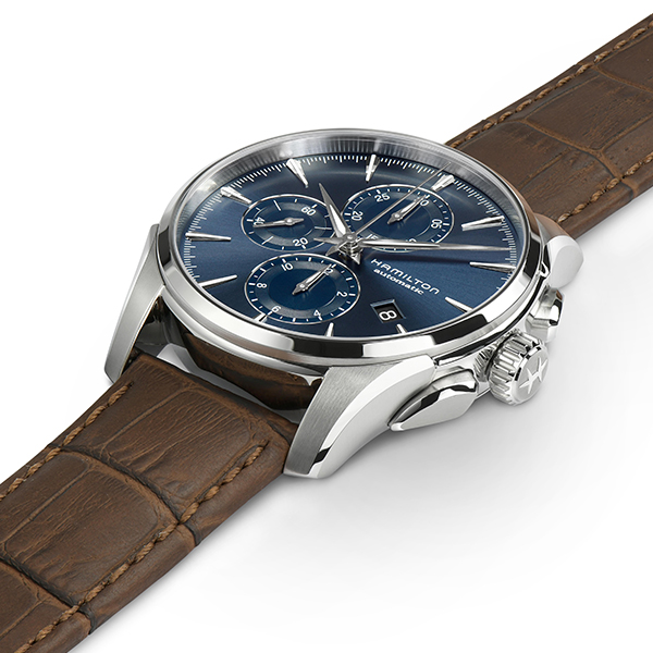 ハミルトン 公式 腕時計 HAMILTON Jazzmaster ジャズマスター オートマティック 自動巻き 42.00MM レザーベルト ブルー ×  ブラウン H32586541 メンズ腕時計 男性 正規品 ブランド ビジネス シンプル | ハミルトン公式オンラインストア