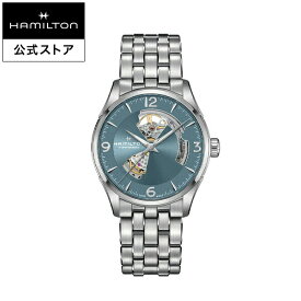 ハミルトン 公式 腕時計 HAMILTON Jazzmaster Open Heart ジャズマスター オープンハート オートマティック 自動巻き 42.00MM ステンレススチールブレス ブルー × シルバー H32705142 メンズ腕時計 男性 正規品 ブランド ビジネス シンプル